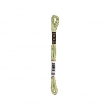 Meada de linha de bordar Anchor Stranded Cotton, filosele cor 260 verde Meada de linha de bordar Anchor Stranded Cotton, filosele cor 260 verde